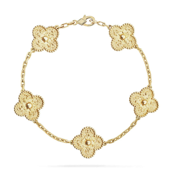 ˇShiny JewelryˇCLOVER 5 MOTIFS BRONZING BRACELET