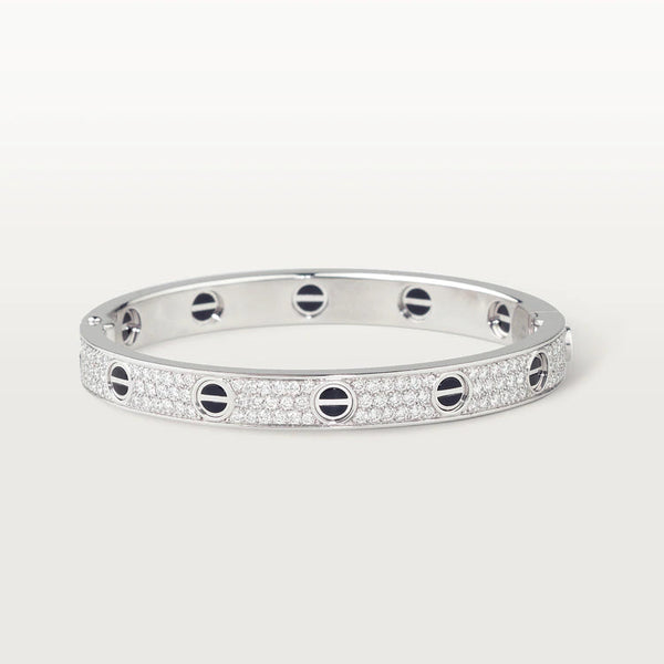 ˇShiny JewelryˇLOVE BRACELET 6.1MM DIAMOND-PAVED CERAMIC